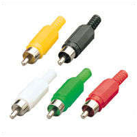 RCA Phono Plug Head With Plastic Cover Various Colours