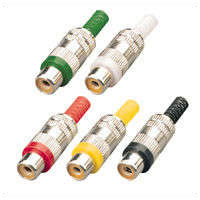 RCA Phono In Line Socket Metal Various Colours