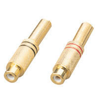 RCA Phono In Line Sockets Gold 4-6mm Various Colours