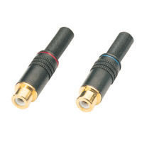 Teflon Insulated RCA In-line Gold Socket Various Colours
