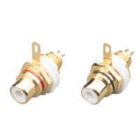 Gold Plated RCA Chassis Socket Plate Various Colours