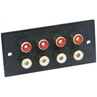 8 X Gold Plated Rca Phono Chassis Socket Gold