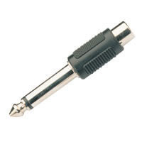 6.3mm Mono Plug To RCA Phono Socket