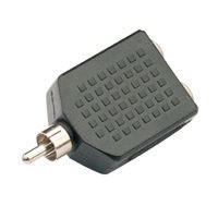 RCA Plug - 2 x 6.3mm Mono Sockets Splitter