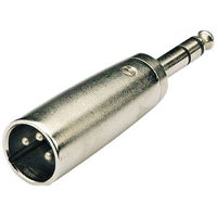 3 Pin XLR Plug To 6.3mm Stereo Jack Plug