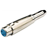 3 Pin XLR Socket To 6.3mm Mono Jack Socket