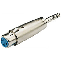 3 Pin XLR Socket To 6.3mm Stereo Jack Plug