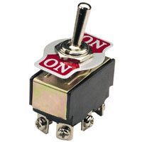 Toggle Switch 2 x On/On With Indicator Plate 250Vac 5A