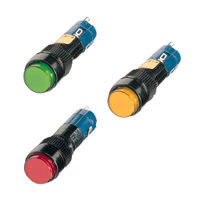Round Latching Switch With LED 250Vac Various Colours