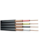 4 Core Flat Lap Screened Audio Cable Black 100m