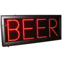 Static 'BEER' LED Sign