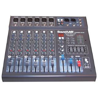 SOUNDLAB 400W STEREO FLATBED MIXER AMPLIFIER