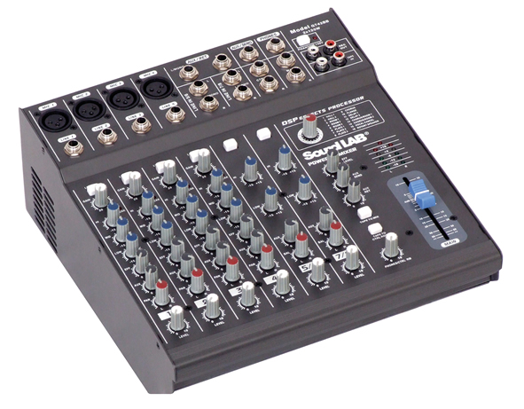 SOUNDLAB 200W STEREO FLATBED MIXER AMPLIFIER