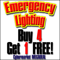 Cybermarket MEGADEAL Emergency Lighting Buy 4 - Get 1 Free