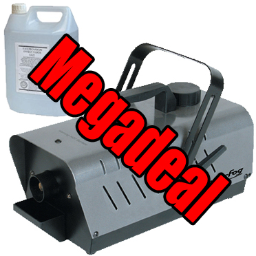 Megadeal Powerfog 800 Smoke Machine with Wireless Remote & 5L Smoke Fluid