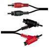 2x RCA Phono Plugs to Stackable 2x RCA Phono Plugs 1.8m
