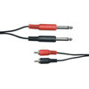 2 x 6.3mm Mono jack plugs to 2 x RCA phono plugs - 1.2m