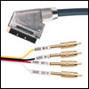 Scart Plug To 4x RCA Phono Plugs - 24k Gold Connectors - Oxygen Free - Teflon Insulation - 1.5m