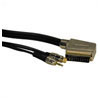 Switched Scart Plug To 4 Pin S-Vhs Plug And 3.5mm Stereo Jack - Oxygen Free - 24k Gold Connectors - 1.5m