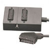 2 Way <b>Switched</b> Scart Splitter Box Gold Plated