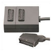 2 Way Scart Splitter Box Nickel Plated