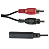 2x RCA Phono Plugs to 6.35mm Stereo Socket 0.2m