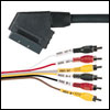 Scart Plug To 6 X RCA Phono Plugs 1.5m