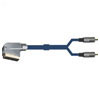 Scart Plug To 2 X RCA Phono Plugs - 24k Gold Connectors - Oxygen Free - Teflon Insulation - 1.5m