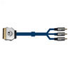Switched Scart Plug to 3 x RCA Phono Plugs - 24k Gold Connectors - Oxygen Free - Teflon Insulation -  1.5m