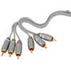 3 x RCA PHONO PLUGS to 3 x RCA PHONO PLUGS A/V LEADS - 1.5m