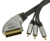 Masterclass Switched Scart to 3 x RCA Lead - 0.75m