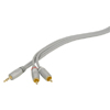 Stereo 3.55mm Jack Plug to 2 x RCA Plugs. Various Sizes - Silver  Collection