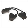 SCART Plug To 2 x SCART Sockets - 90mm