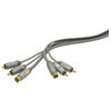 S-VHS & 2 RCA Phono Plugs to S-VHS & 2 RCA Phono Plugs Silver Link Collection - 1.5m -
