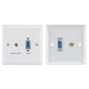 VGA and 3.5mm Audio Wallplate White