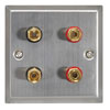 Speaker Wallplate for a Pair of Speakers - Steel 