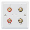 Speaker Wallplate for a Pair of Speakers - White