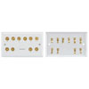 5.1 Speaker Wallplate with Gold Plated Binding Posts (white) 