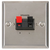 Steel Speaker Spring Terminal Wallplate