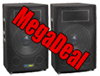 MEGADEAL Pair of 250W 12'' Disco Speakers, ONLY: