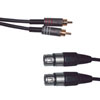 2 XLR Plugs to 2 Phono Plugs - 1.5m