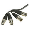 2 x XLR Plugs To 2 x XLR Sockets (0.5m)