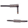 6m Guitar Lead 6.3mm Jack Plug To 6.3mm Right Angled Jack Plug - Black - 177.209 -