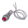 Pair Of Flashing Red LEDs in Metal Body 12Vdc