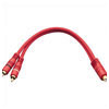 High Quality 1 x RCA Plug - 2 x RCA Sockets 0.25m