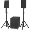 Compact Professional Active PA System, 1,500WMAX, 1,100WRMS