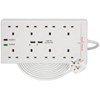8 Gang Extension With Surge Protection & 1000mADual USB Chargers