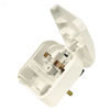 European 2 Pin Plug To UK 3 Pin Plug Adaptor - White - 429.821 -