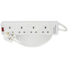 4-Way Extension Lead with Surge Protection & radio Frequency Suppression 2m