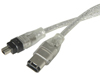 4-Pin Firewire Plug to 6-Pin Firewire Plug - 2.0m
